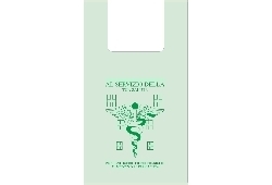 Art. Biego 35VShoppers F.to 30x60 Biodegradabile e compostabili Green - Manico a Canottiera , ct 5 kg.