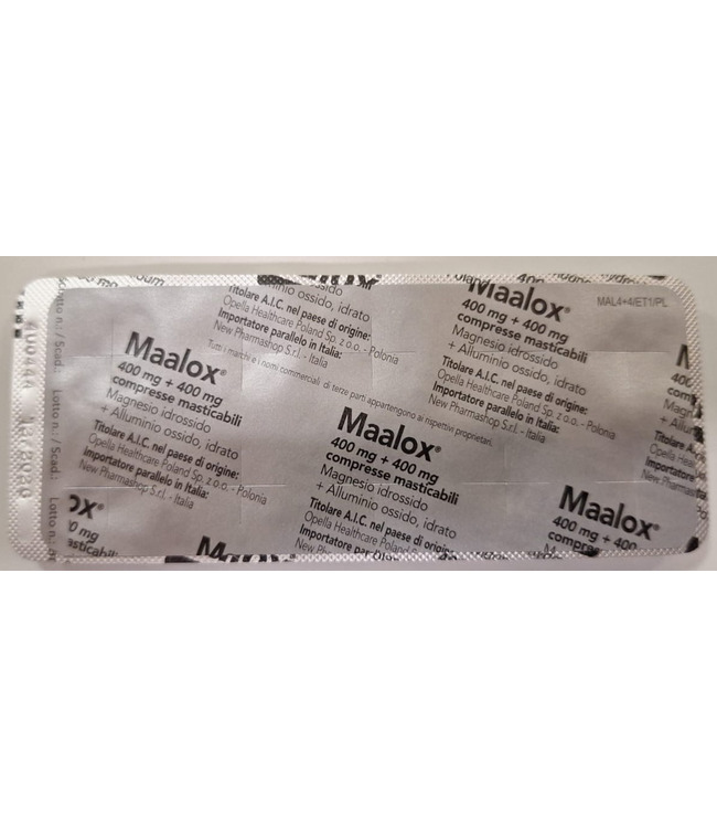 MAALOX*40CPR MAST 400MG+400MG