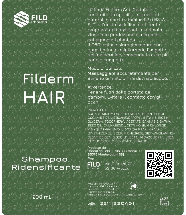 Filderm HAIR Shampoo ridensificante