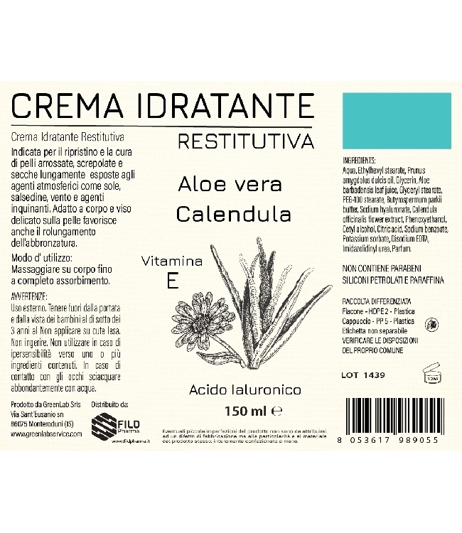 Fildsun crema idratante restitutiva 150ml