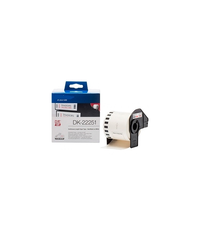 Brother P-Touch QL800,810,820 Nero/rosso 62mmx15Mt