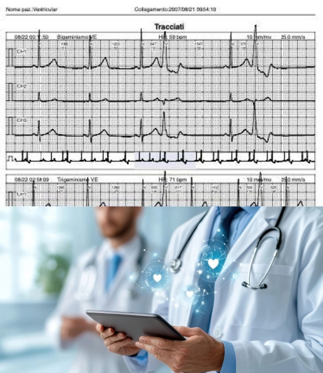 Holter cardiaco 24h Referto firmato e timbrato dal Medico Specialista